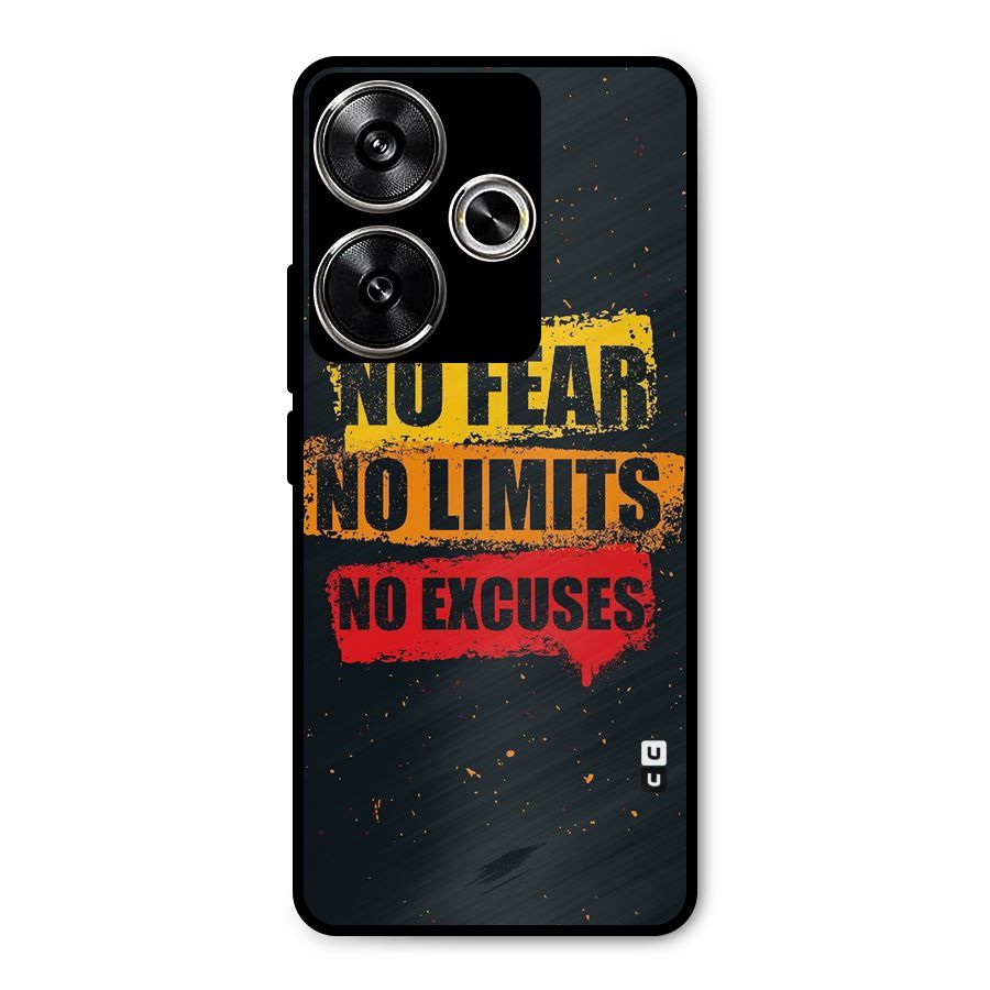 No Fear No Limits Metal Back Case for Poco F6