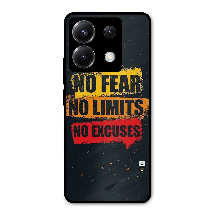 No Fear No Limits Metal Back Case for Poco X6