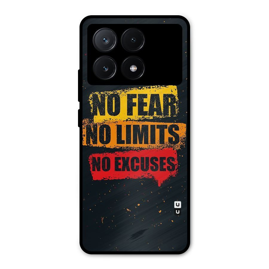 No Fear No Limits Metal Back Case for Poco X6 Pro