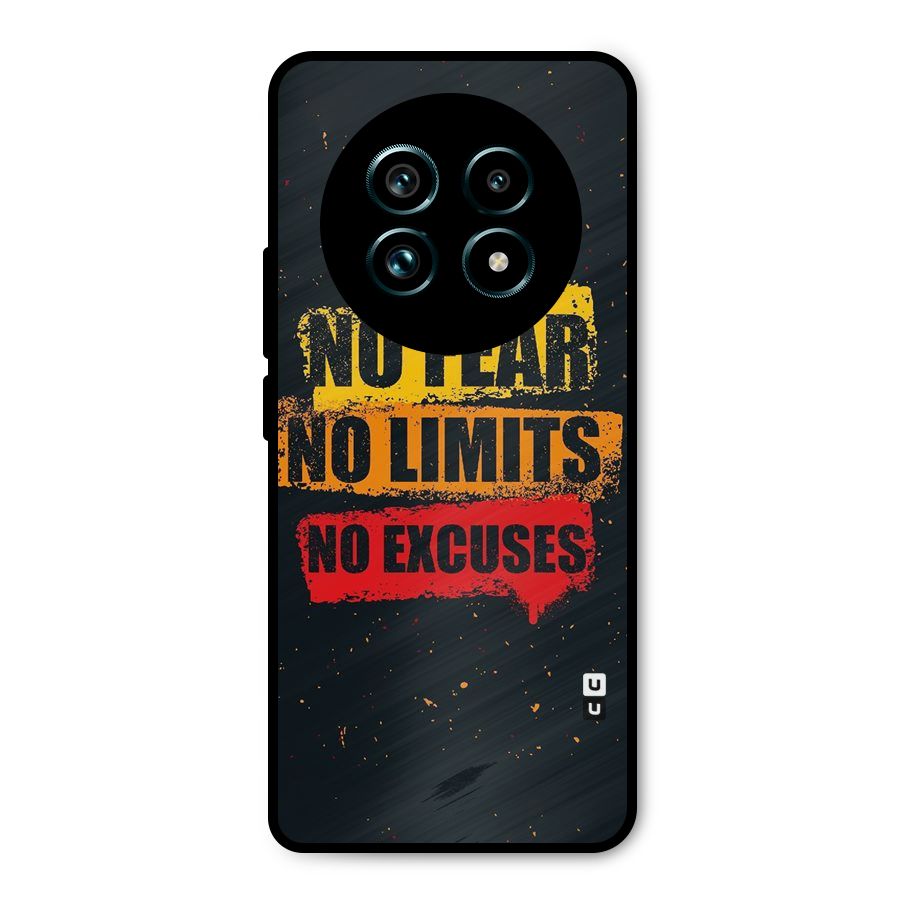 No Fear No Limits Metal Back Case for Realme 13 Pro Plus