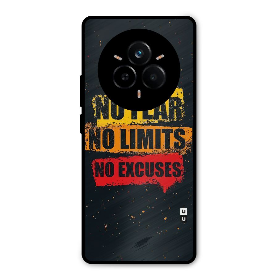No Fear No Limits Metal Back Case for Realme 14 Pro