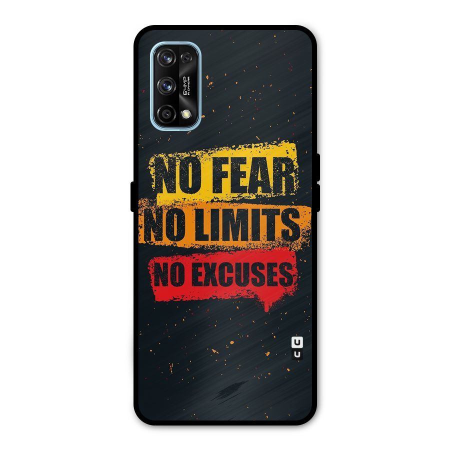 No Fear No Limits Metal Back Case for Realme 7 Pro