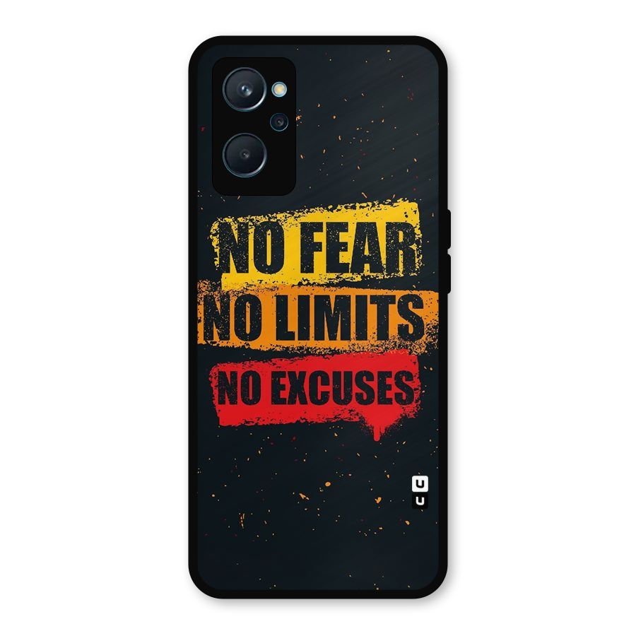 No Fear No Limits Metal Back Case for Realme 9i