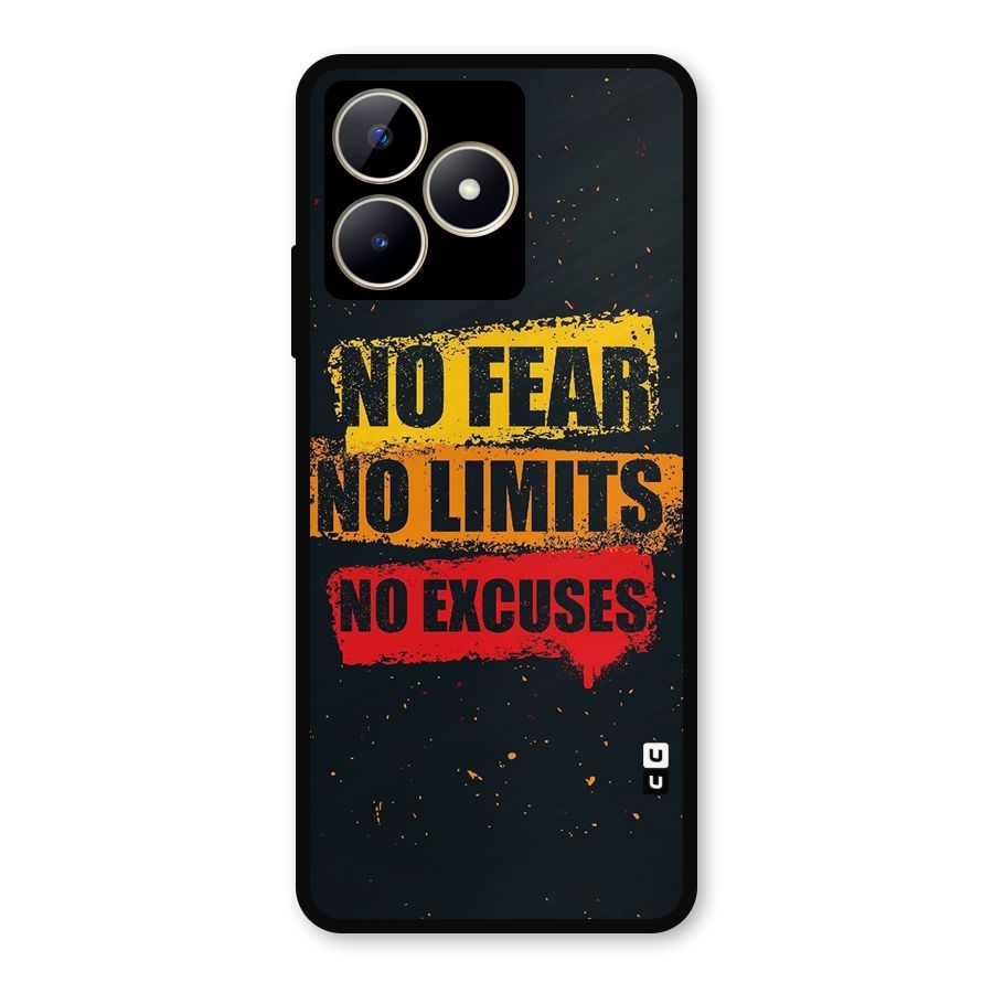 No Fear No Limits Metal Back Case for Realme C53
