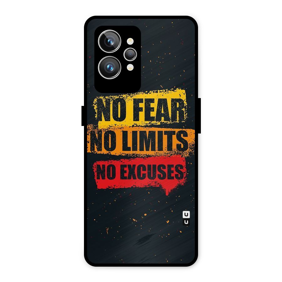 No Fear No Limits Metal Back Case for Realme GT2 Pro
