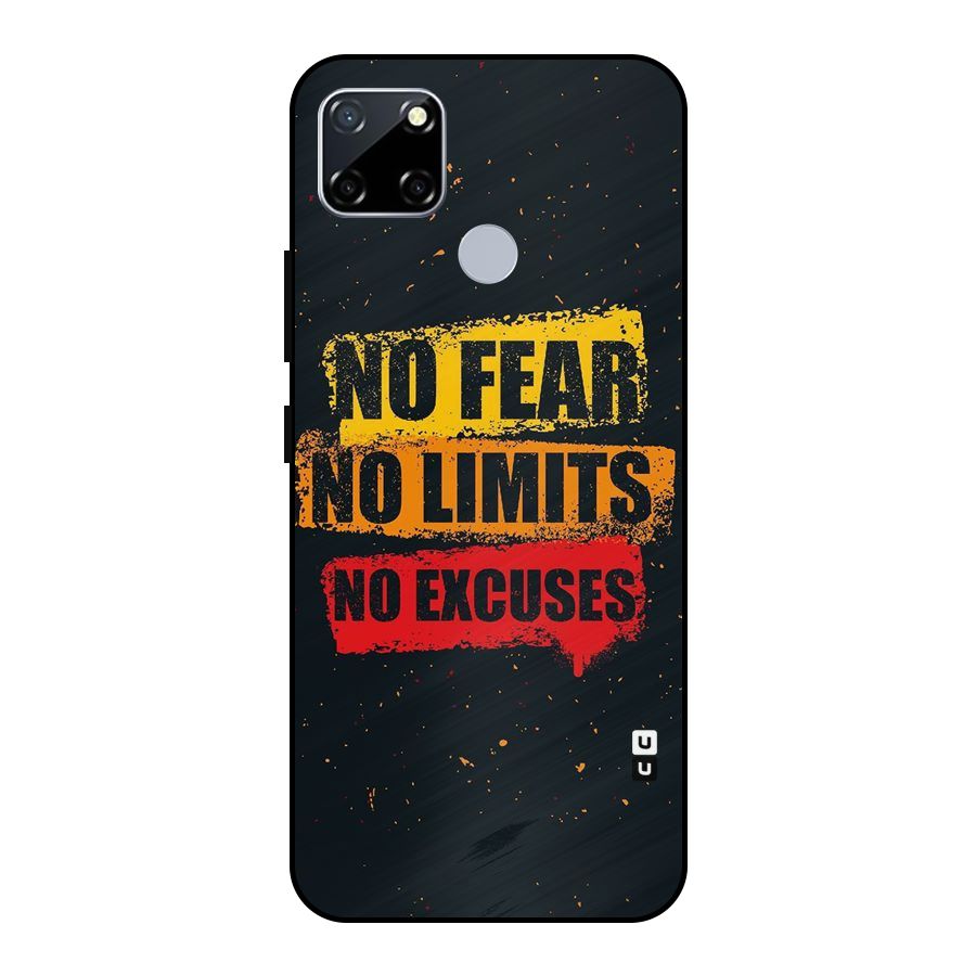 No Fear No Limits Metal Back Case for Realme Narzo 30A