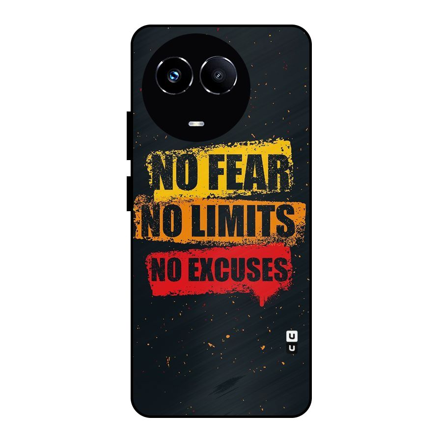 No Fear No Limits Metal Back Case for Realme Narzo 60X