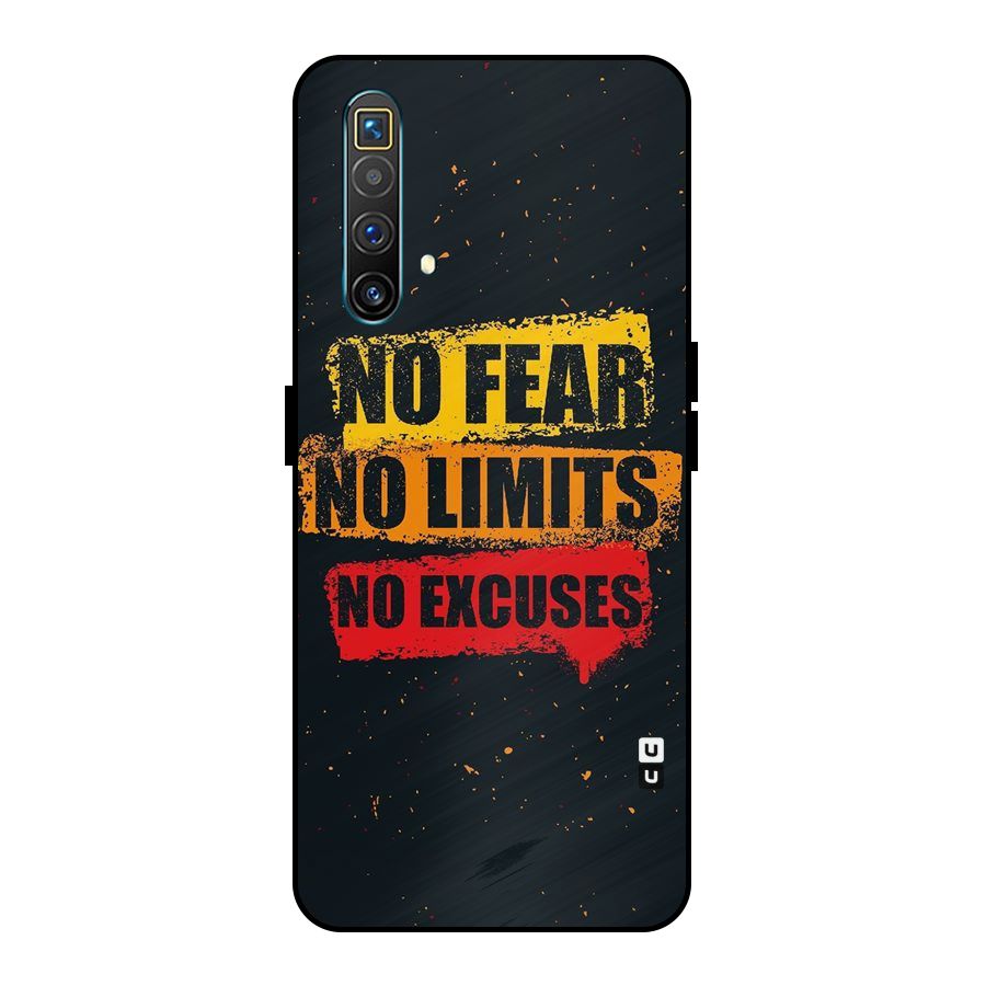 No Fear No Limits Metal Back Case for Realme X3 SuperZoom