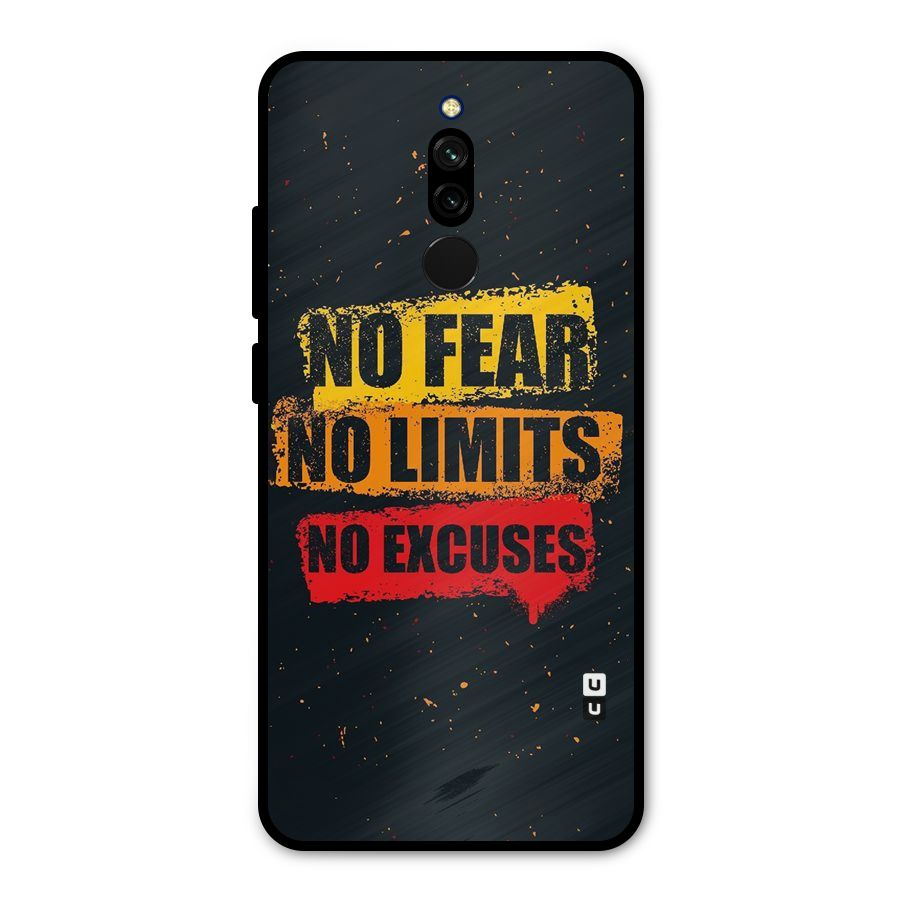 No Fear No Limits Metal Back Case for Redmi 8