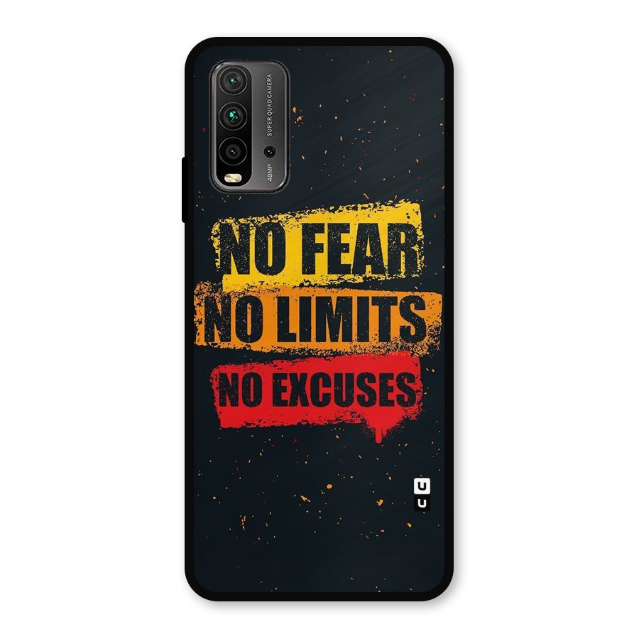 No Fear No Limits Metal Back Case for Redmi 9 Power
