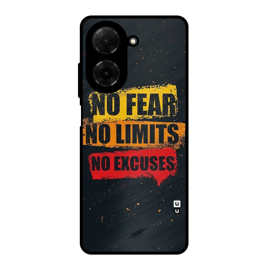 No Fear No Limits Metal Back Case for Redmi A5 4G