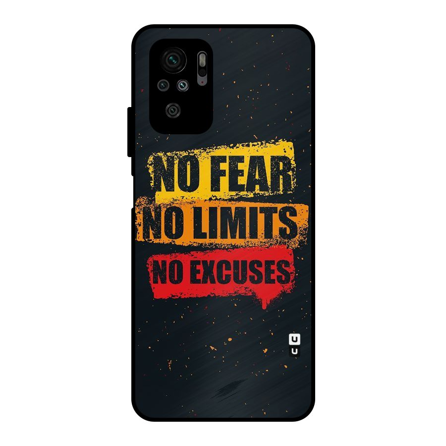 No Fear No Limits Metal Back Case for Redmi Note 10S