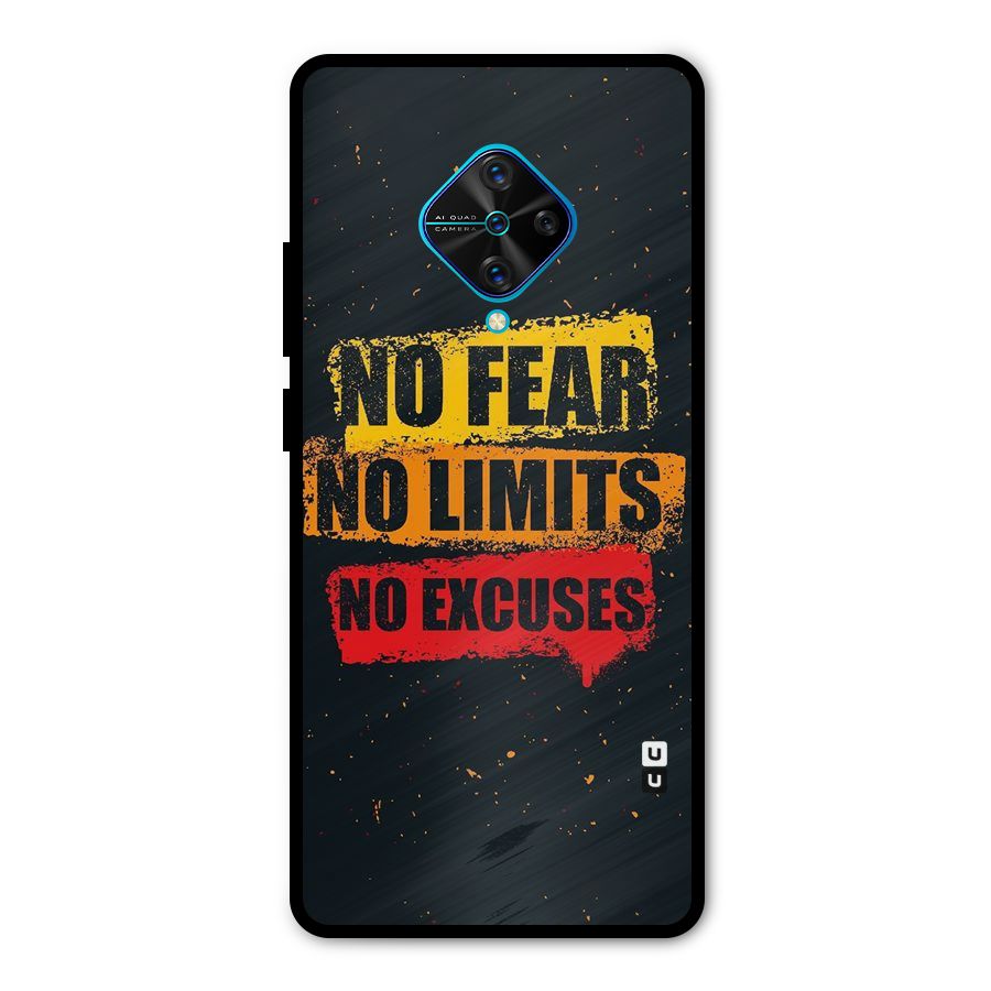 No Fear No Limits Metal Back Case for Vivo S1 Pro