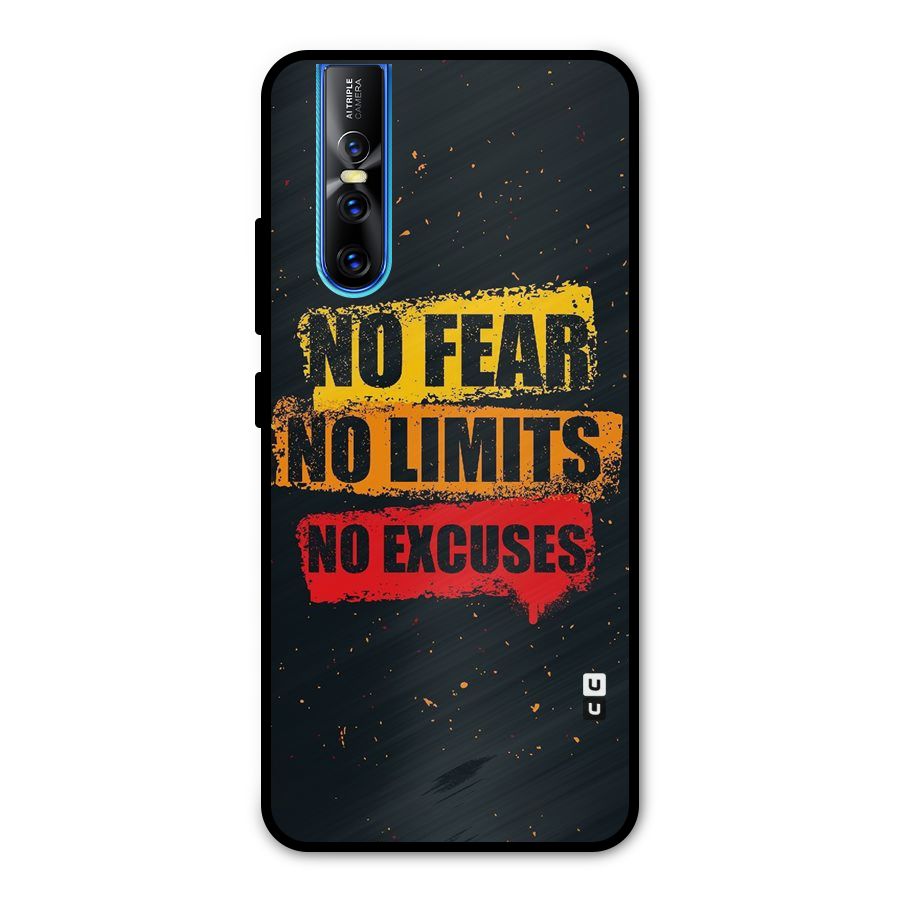 No Fear No Limits Metal Back Case for Vivo V15 Pro