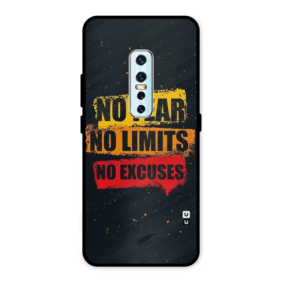 No Fear No Limits Metal Back Case for Vivo V17 Pro