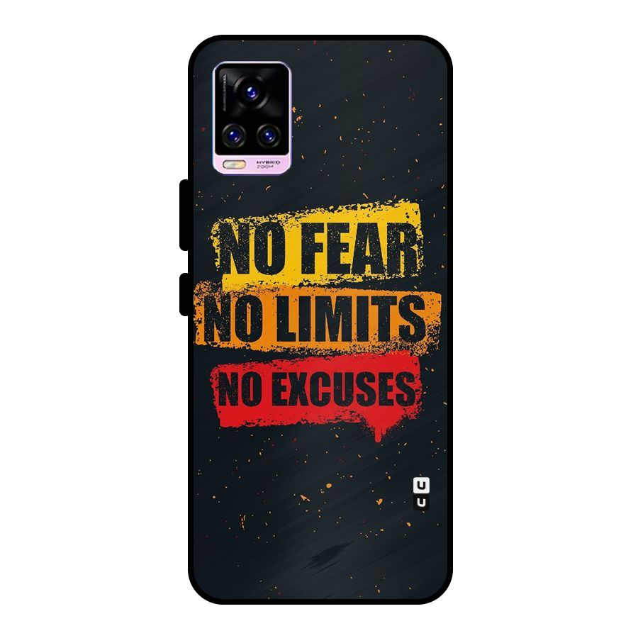 No Fear No Limits Metal Back Case for Vivo V20 Pro