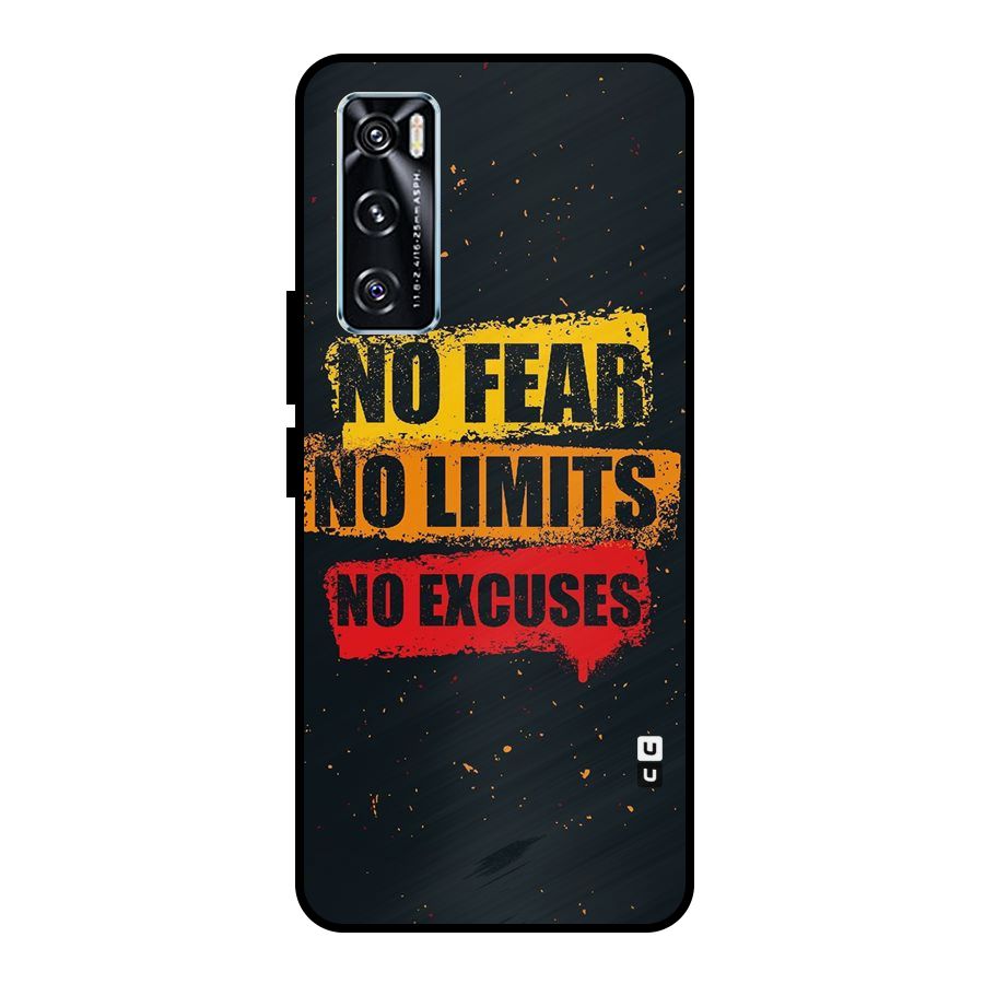 No Fear No Limits Metal Back Case for Vivo V20 SE