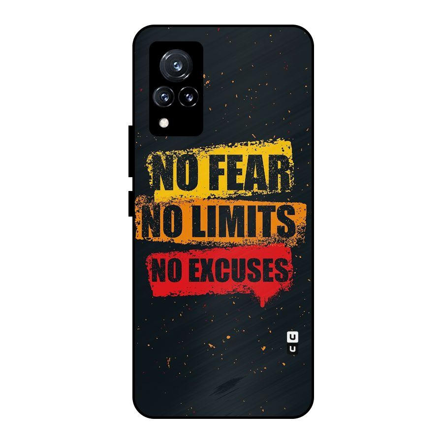 No Fear No Limits Metal Back Case for Vivo V21 5G