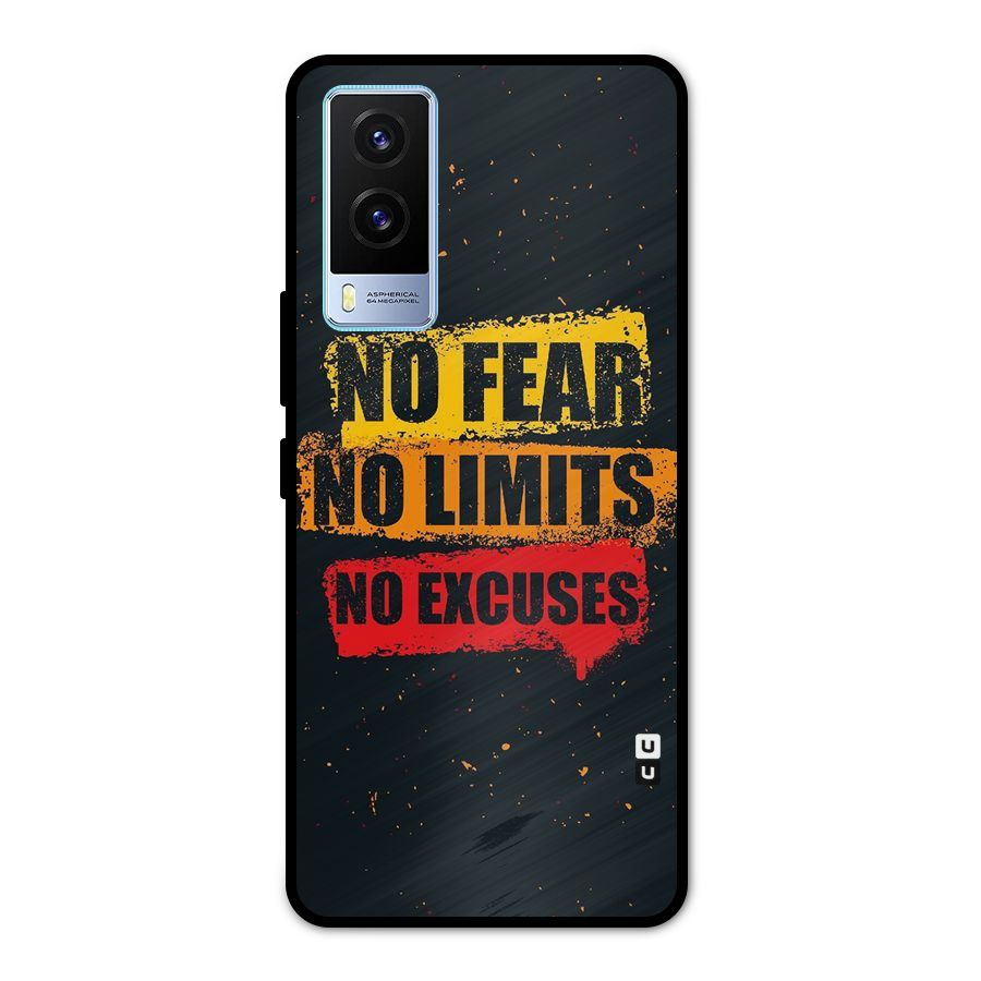 No Fear No Limits Metal Back Case for Vivo V21e 5G