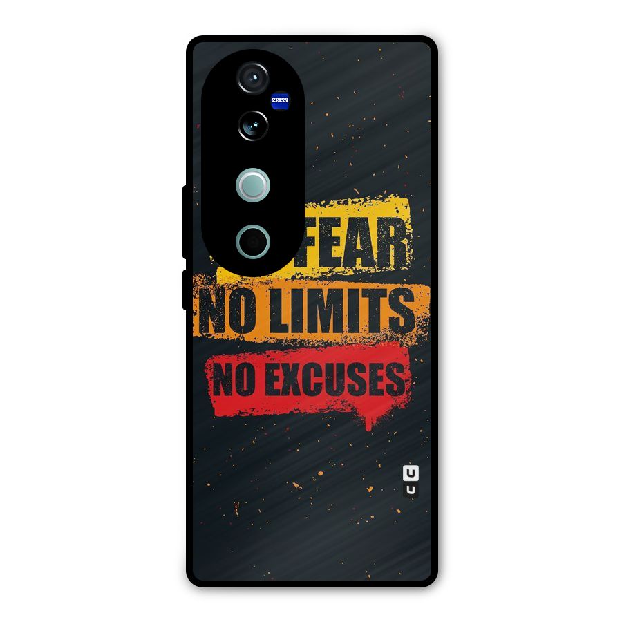 No Fear No Limits Metal Back Case for Vivo V40 Pro