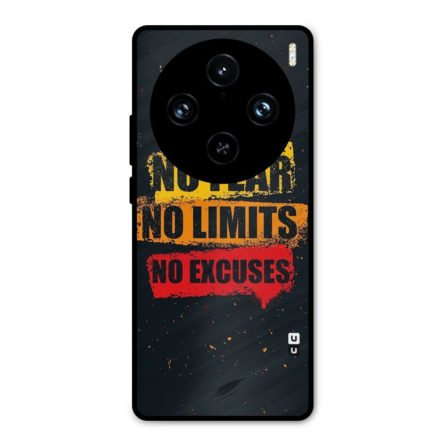 No Fear No Limits Metal Back Case for Vivo X100 Pro