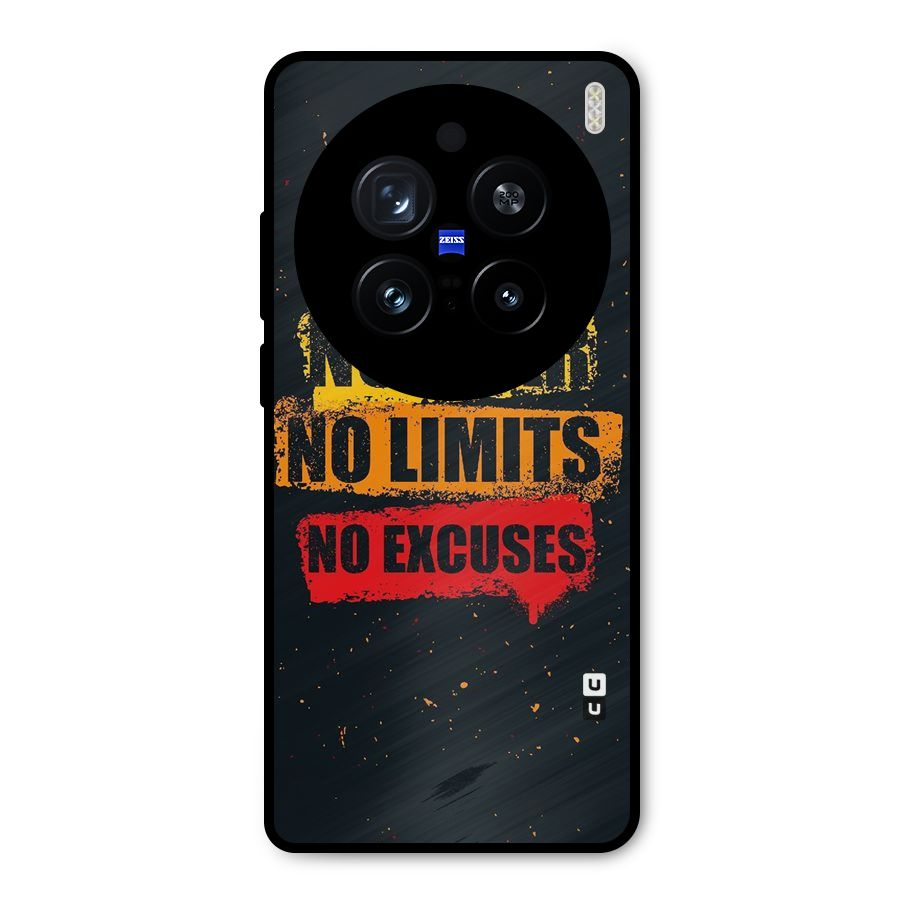 No Fear No Limits Metal Back Case for Vivo X200 Pro