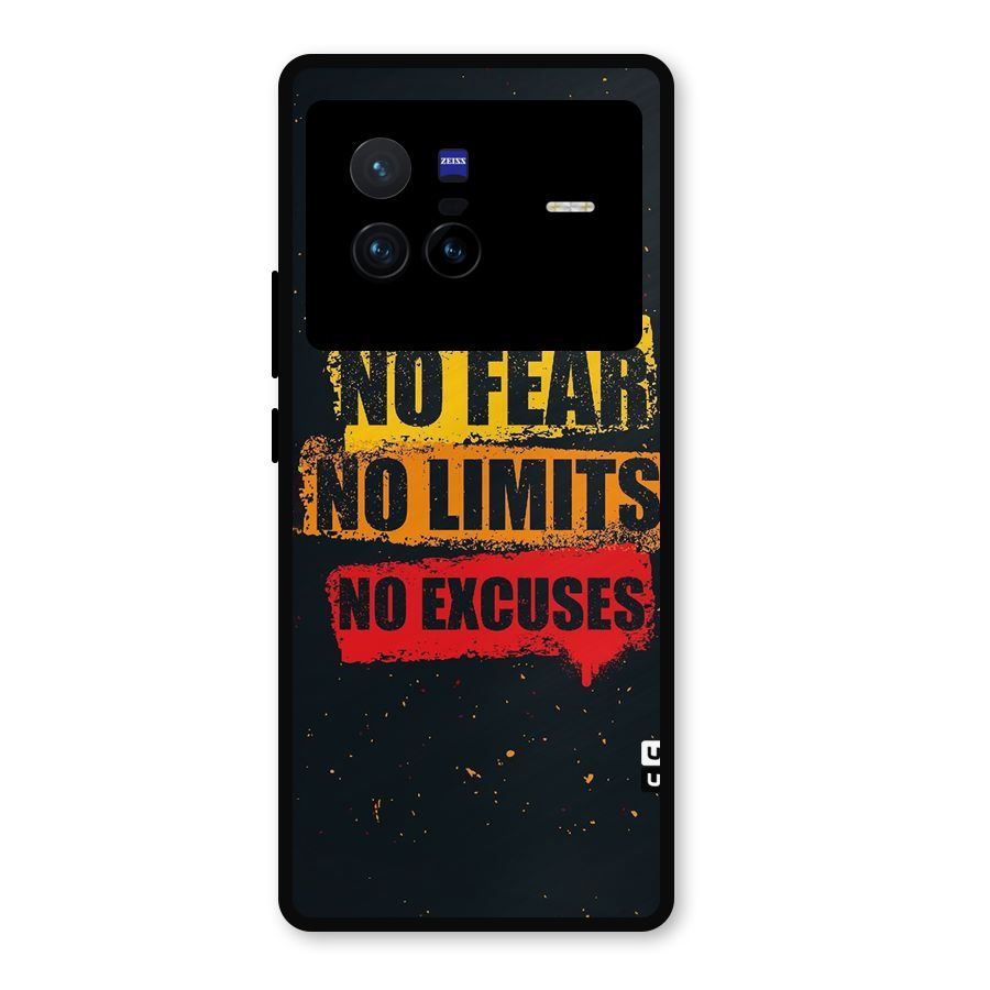 No Fear No Limits Metal Back Case for Vivo X80