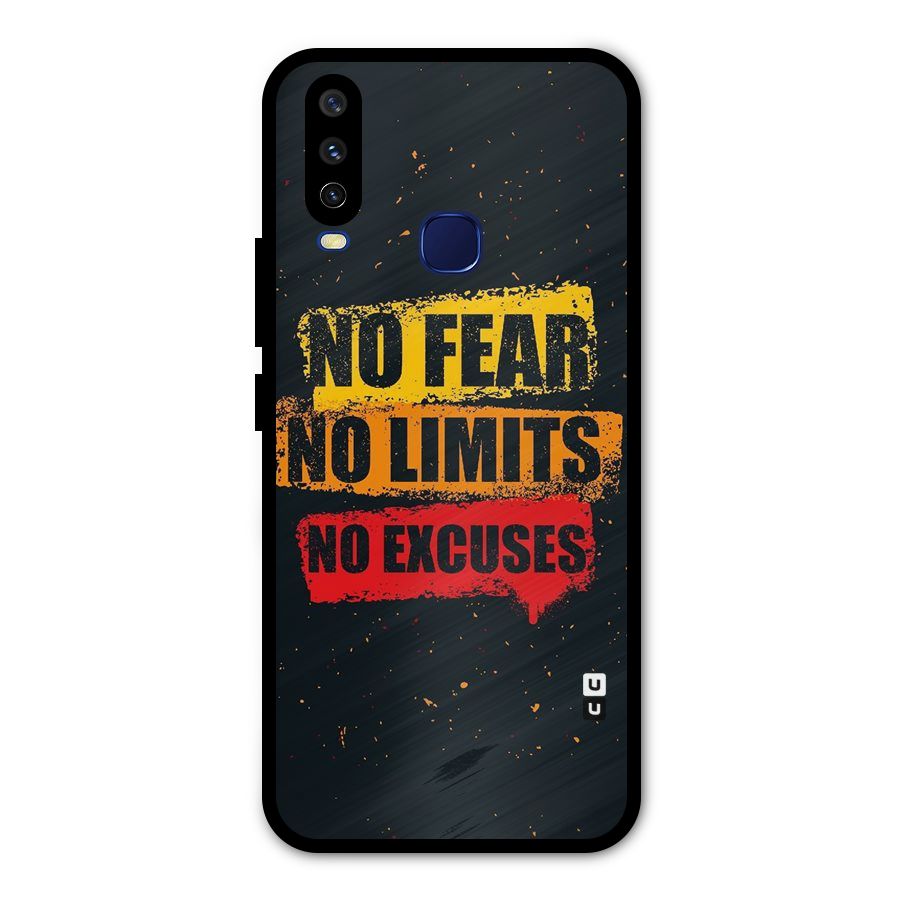 No Fear No Limits Metal Back Case for Vivo Y15