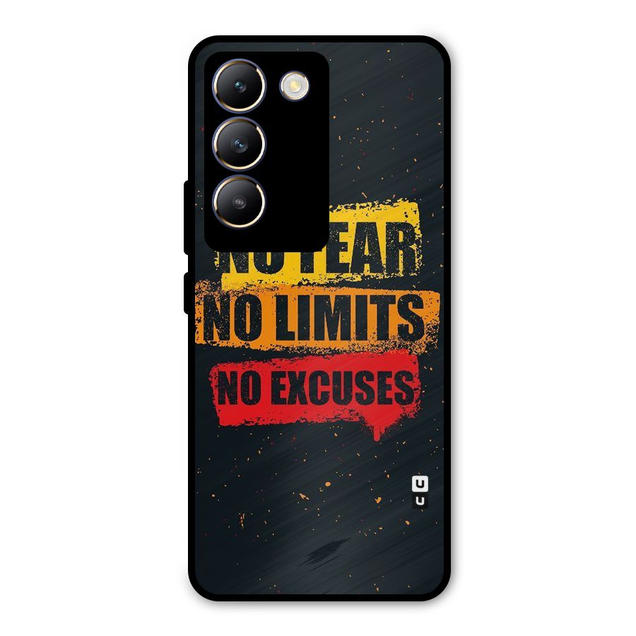 No Fear No Limits Metal Back Case for Vivo Y200e