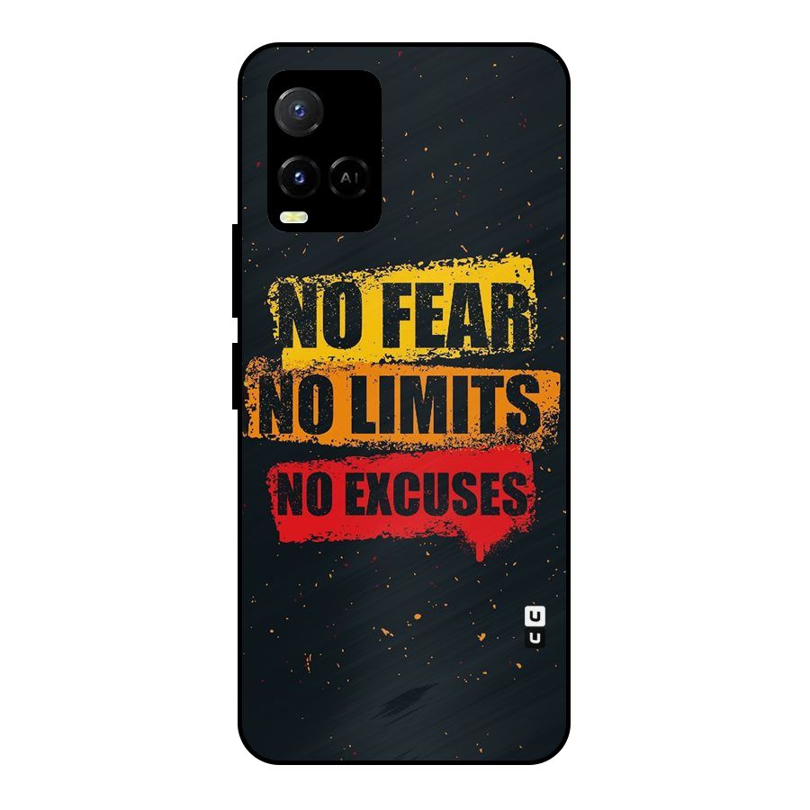 No Fear No Limits Metal Back Case for Vivo Y21