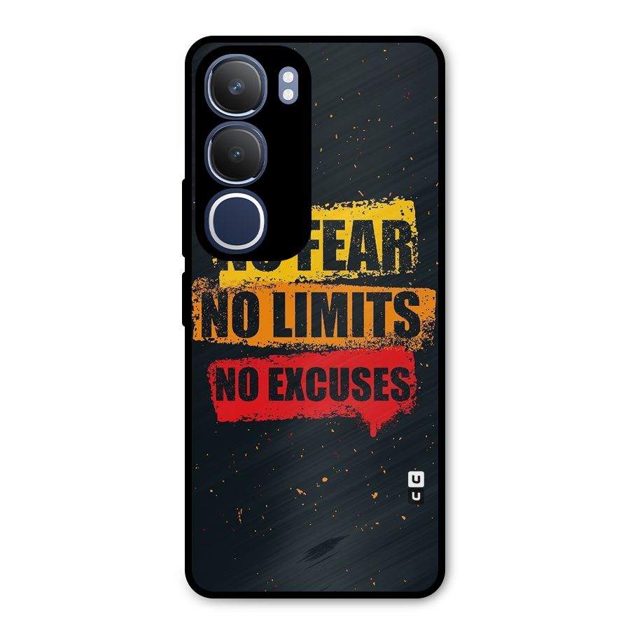No Fear No Limits Metal Back Case for Vivo Y29