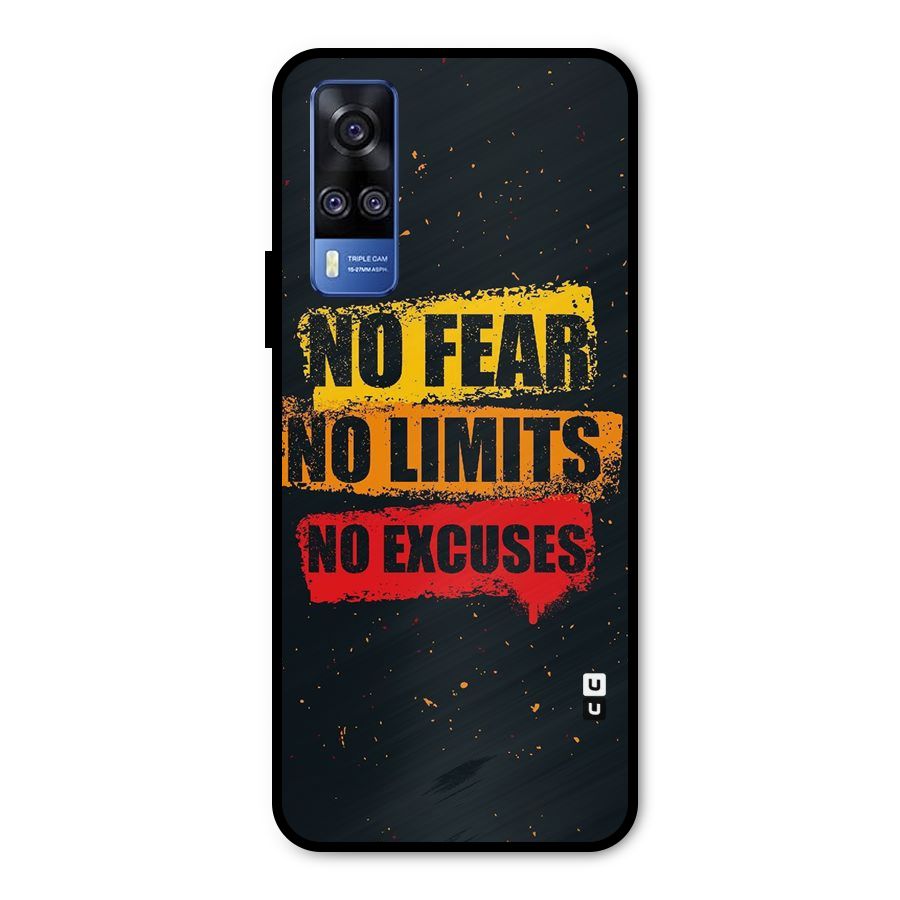 No Fear No Limits Metal Back Case for Vivo Y31