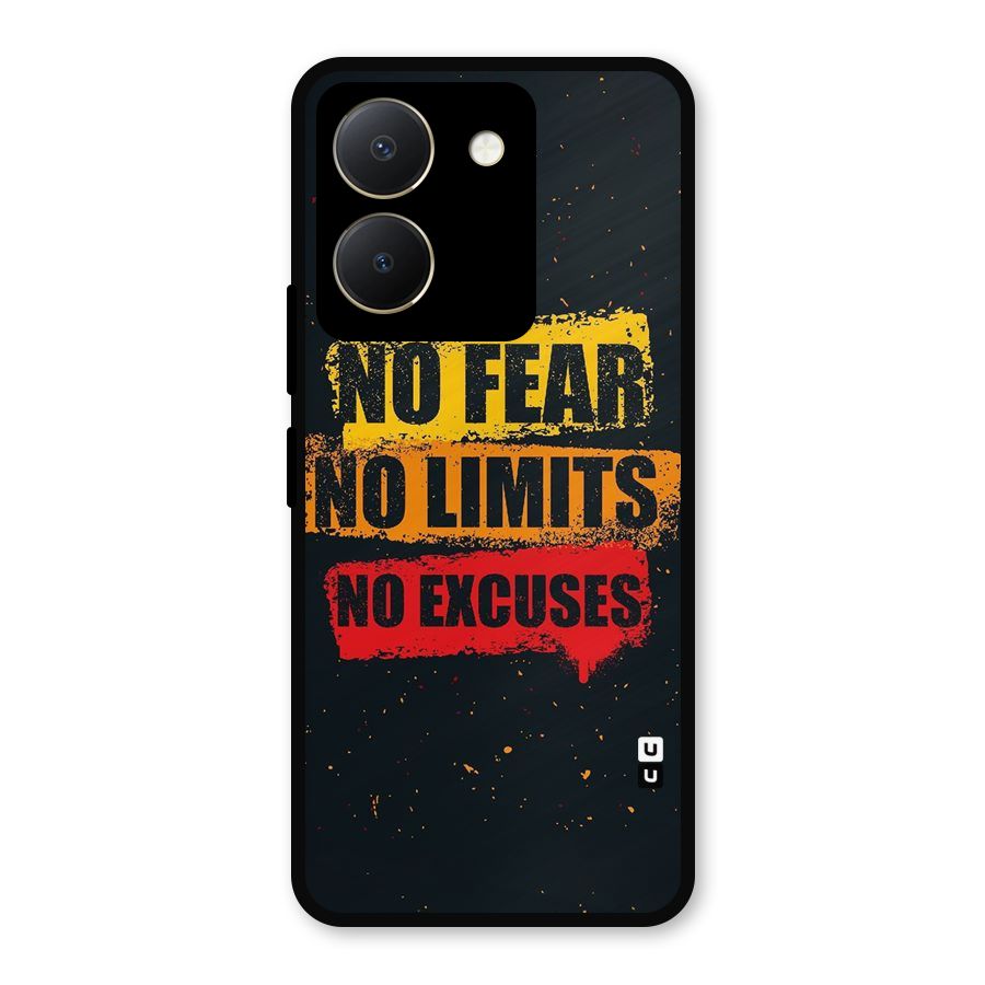No Fear No Limits Metal Back Case for Vivo Y36