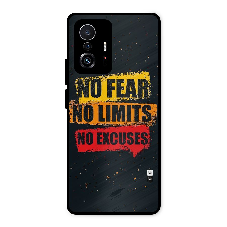 No Fear No Limits Metal Back Case for Xiaomi 11T Pro