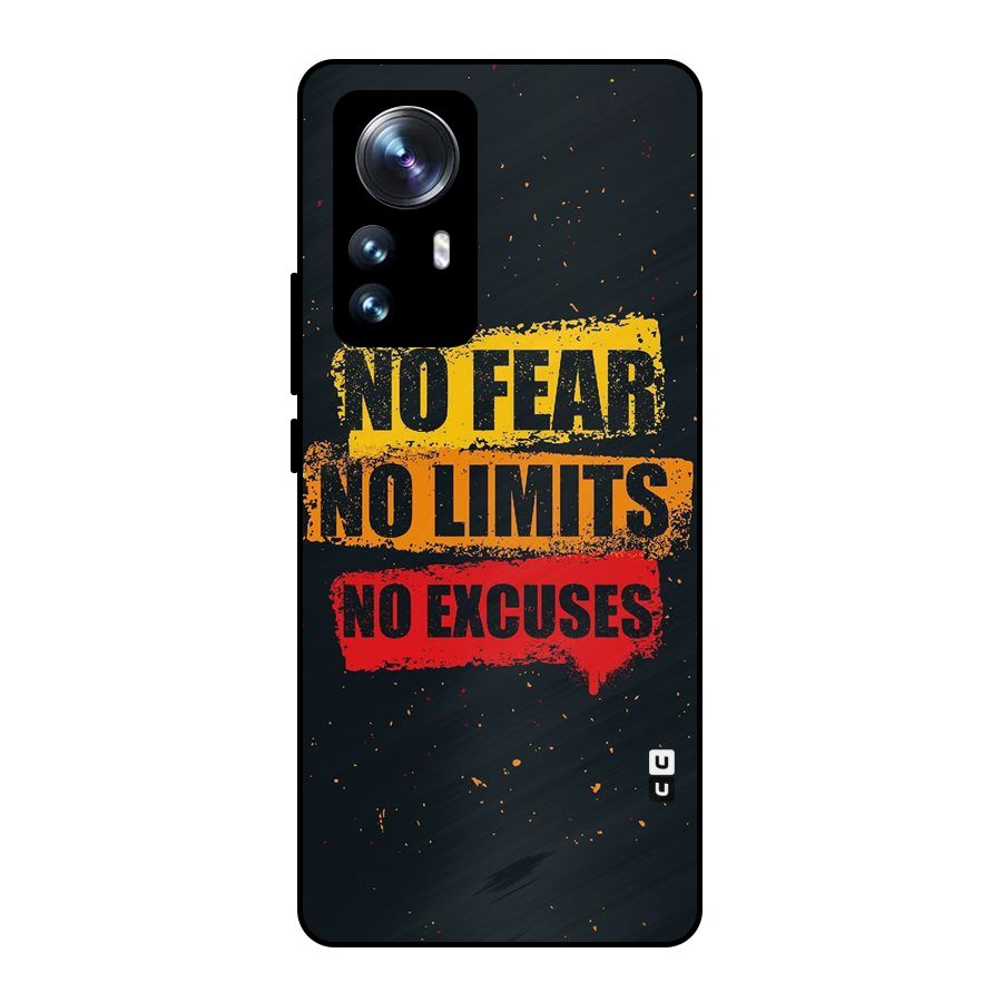 No Fear No Limits Metal Back Case for Xiaomi 12 Pro