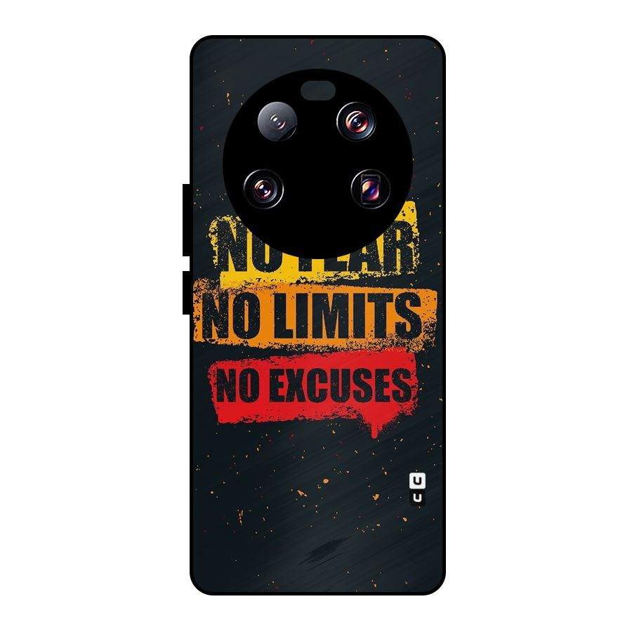 No Fear No Limits Metal Back Case for Xiaomi 13 Ultra