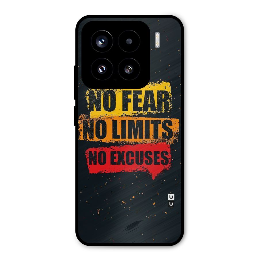 No Fear No Limits Metal Back Case for Xiaomi 15