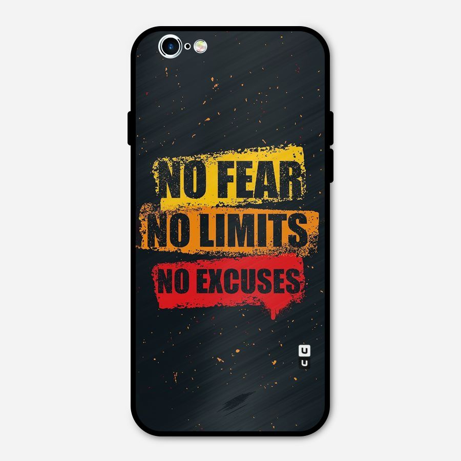 No Fear No Limits Metal Back Case for iPhone 6 6s