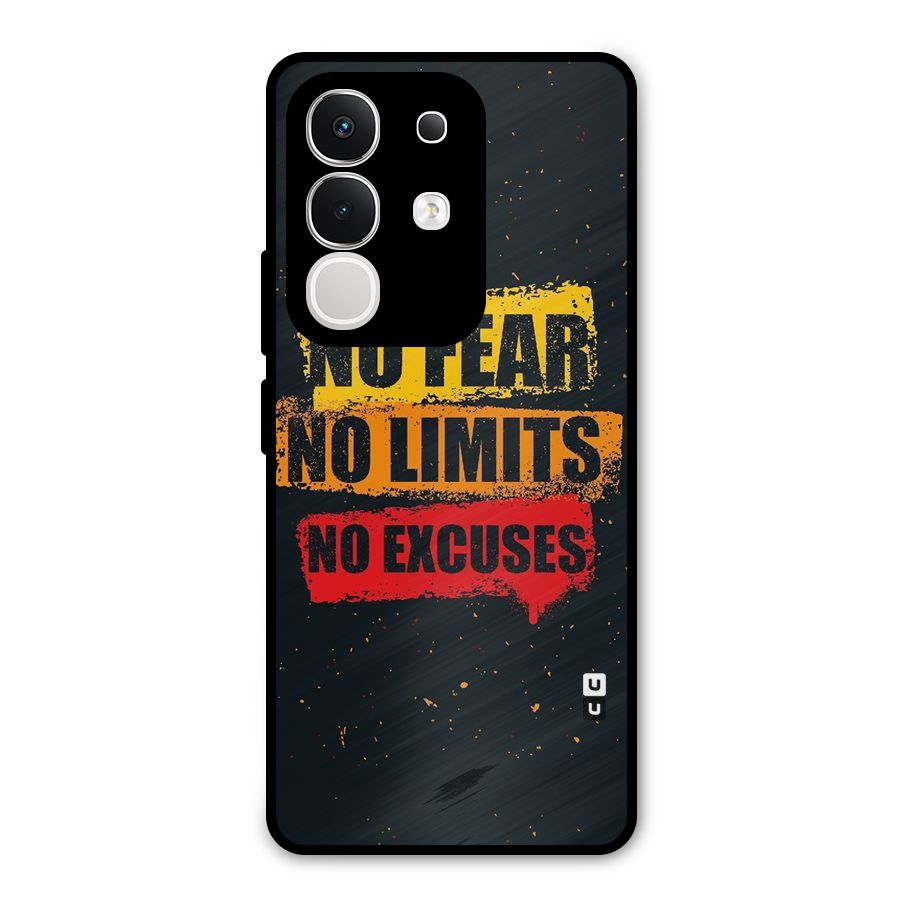 No Fear No Limits Metal Back Case for iQOO Z10x