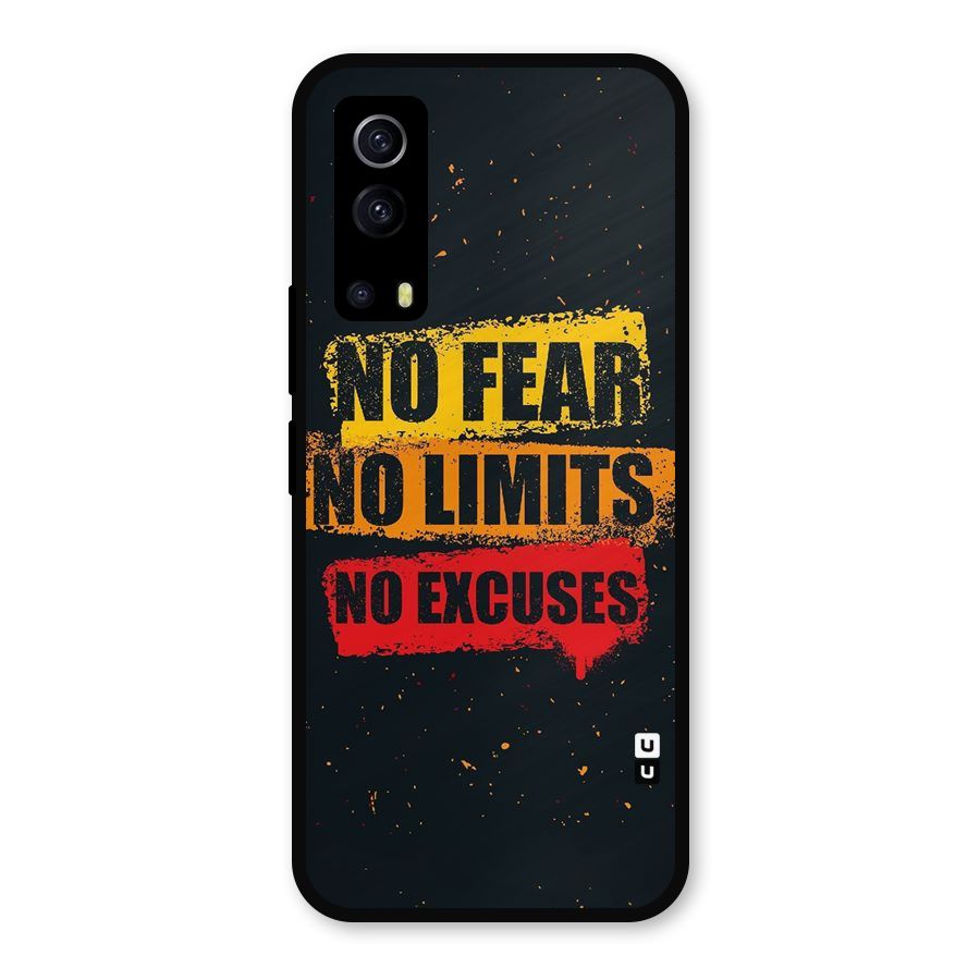 No Fear No Limits Metal Back Case for iQOO Z3