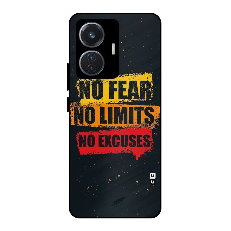 No Fear No Limits Metal Back Case for iQOO Z6 44W
