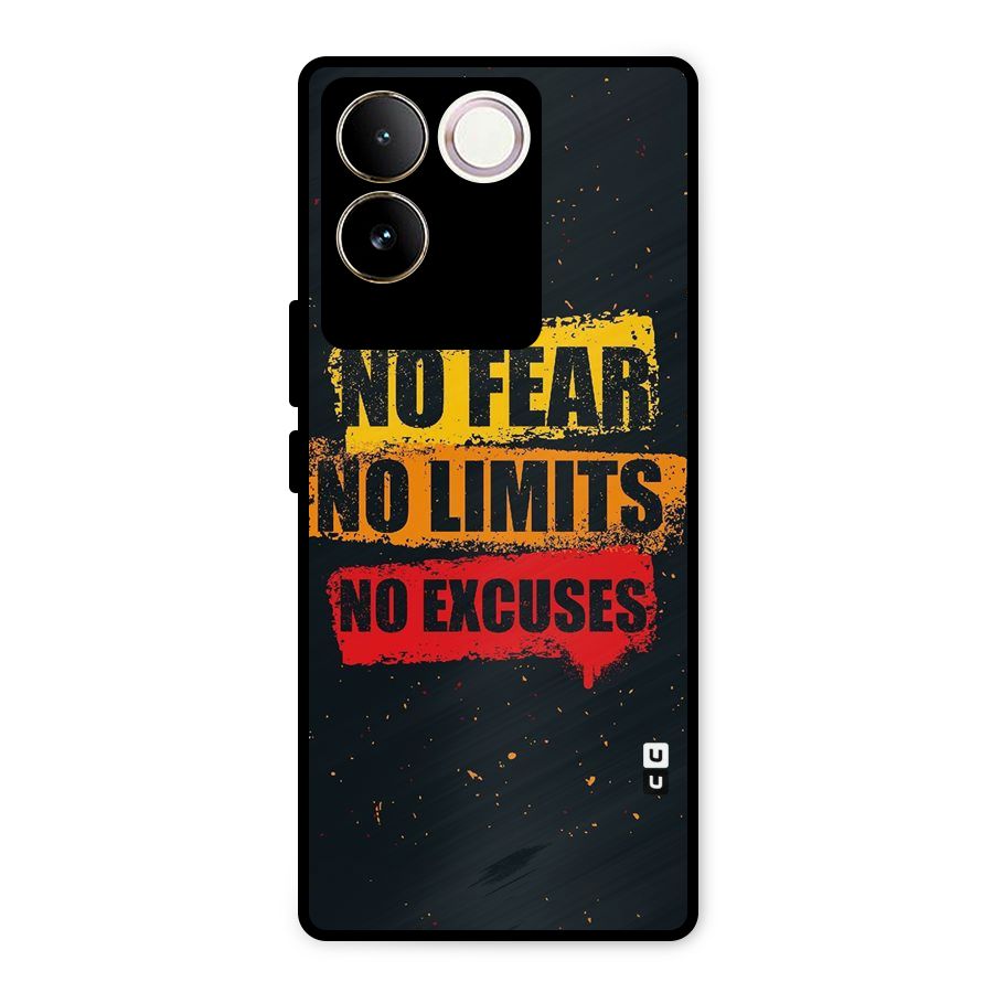 No Fear No Limits Metal Back Case for iQOO Z7 Pro