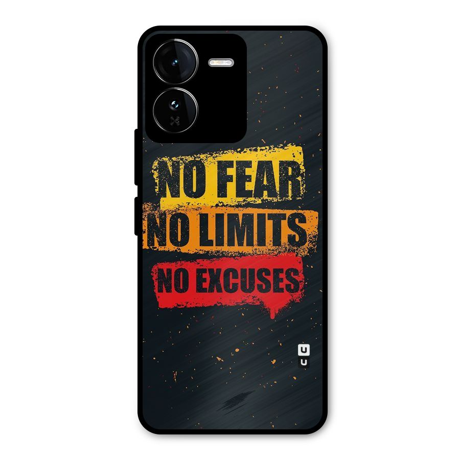 No Fear No Limits Metal Back Case for iQOO Z9