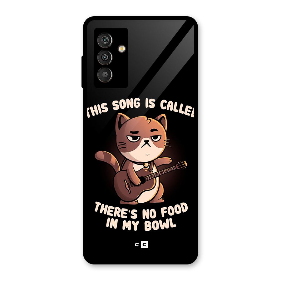 No Food in My Bowl Cat Glass Back Case for Galaxy M13