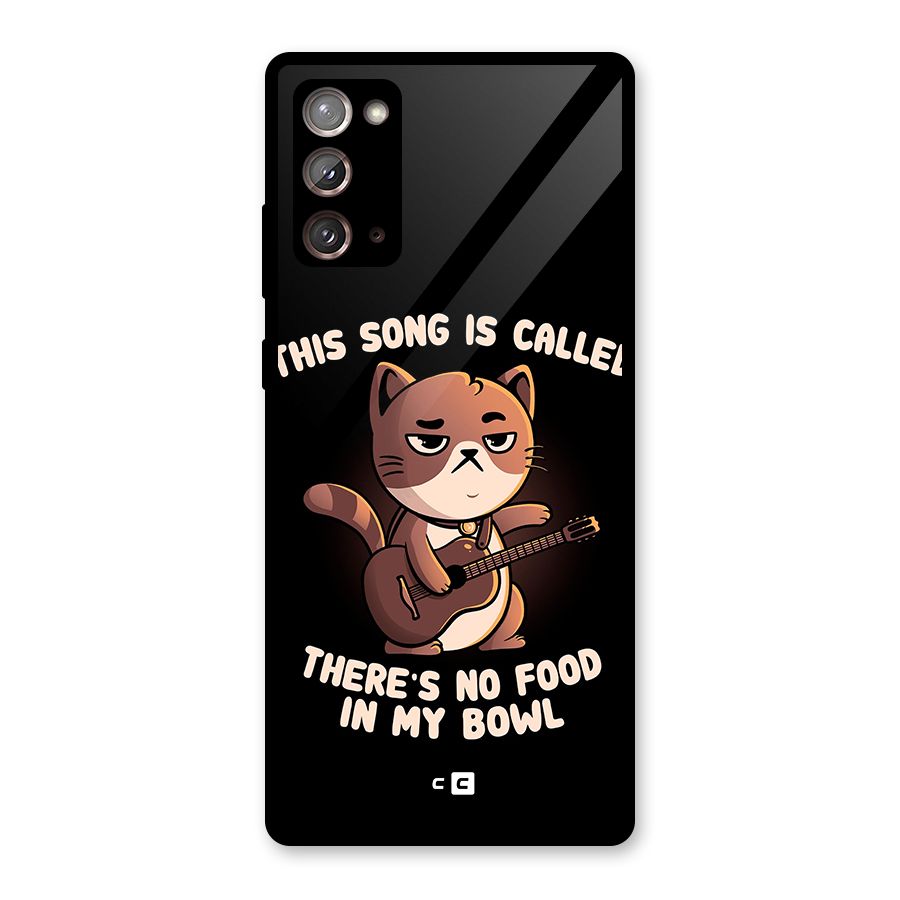 No Food in My Bowl Cat Glass Back Case for Galaxy Note 20