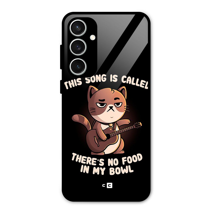No Food in My Bowl Cat Glass Back Case for Galaxy S23 FE