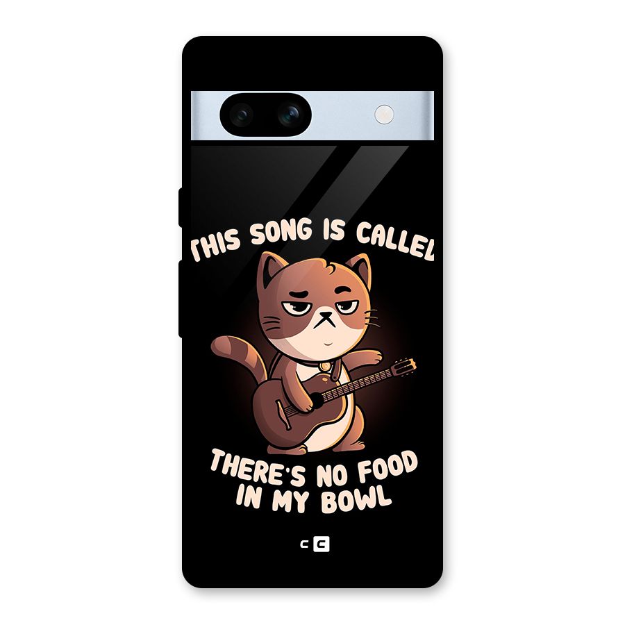 No Food in My Bowl Cat Glass Back Case for Google Pixel 7a