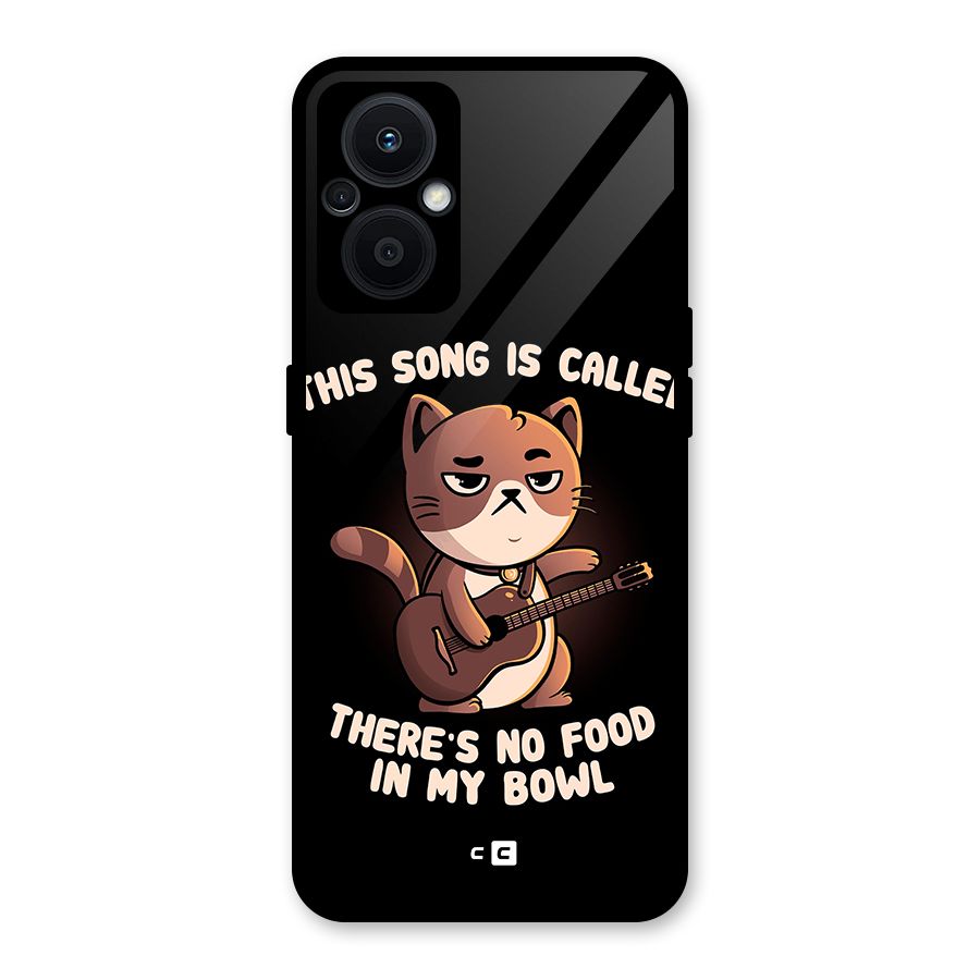 No Food in My Bowl Cat Glass Back Case for Oppo F21s Pro 5G