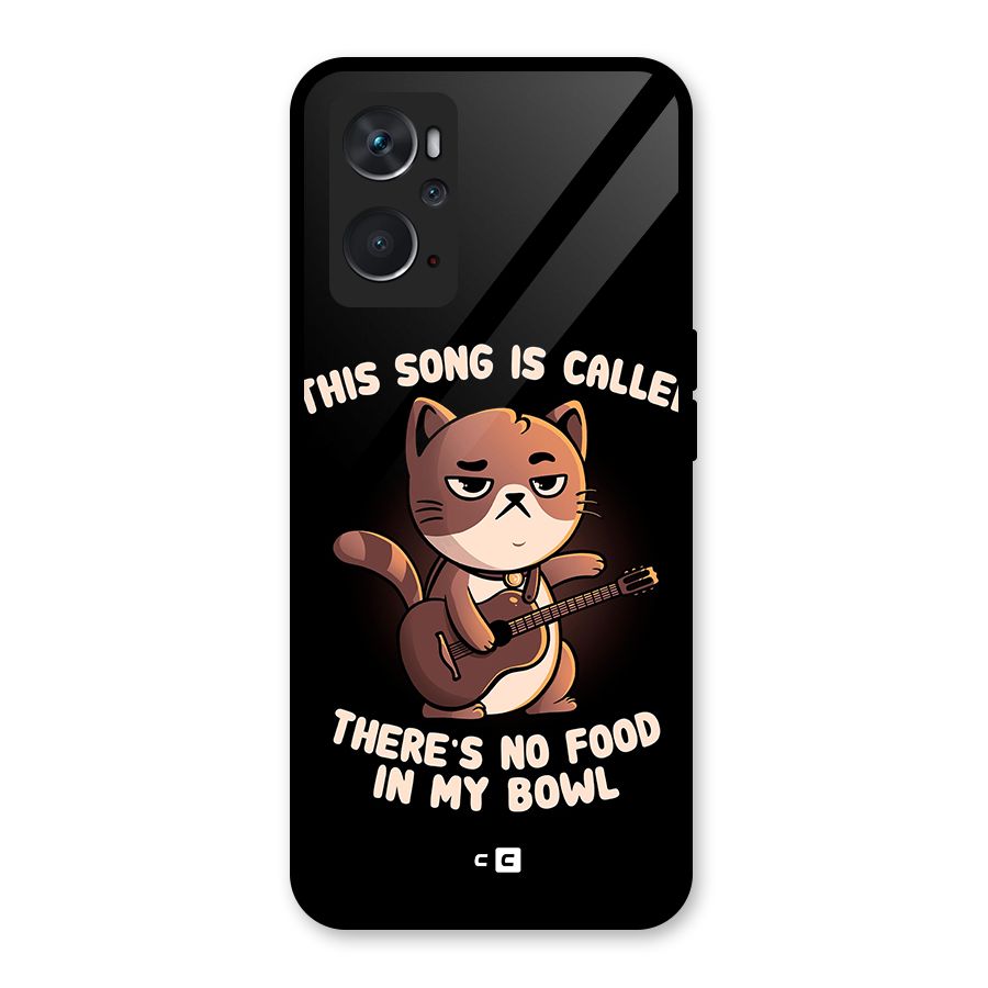 No Food in My Bowl Cat Glass Back Case for Oppo K10 4G