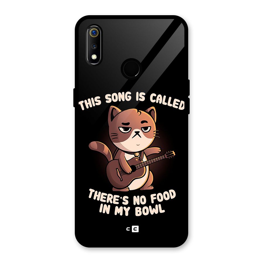No Food in My Bowl Cat Glass Back Case for Realme 3i